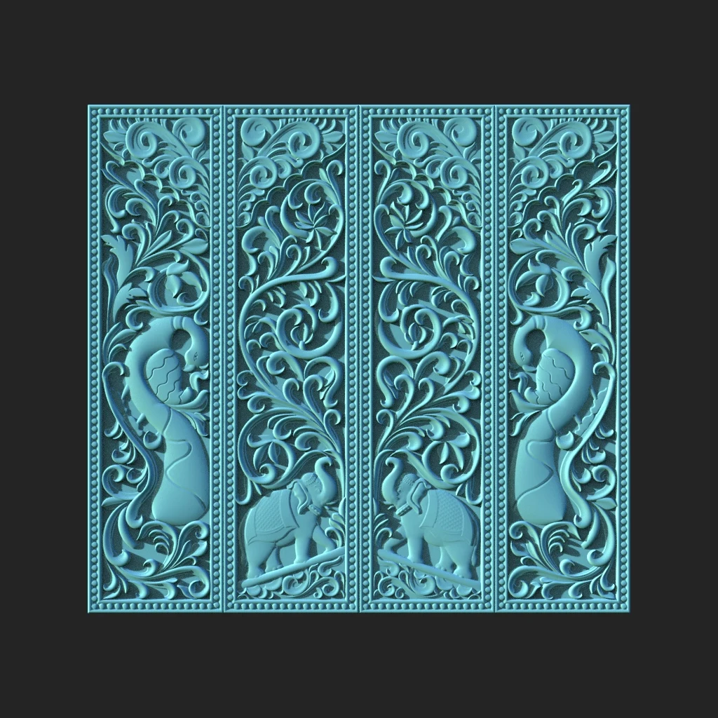 Botanical ornamental panels