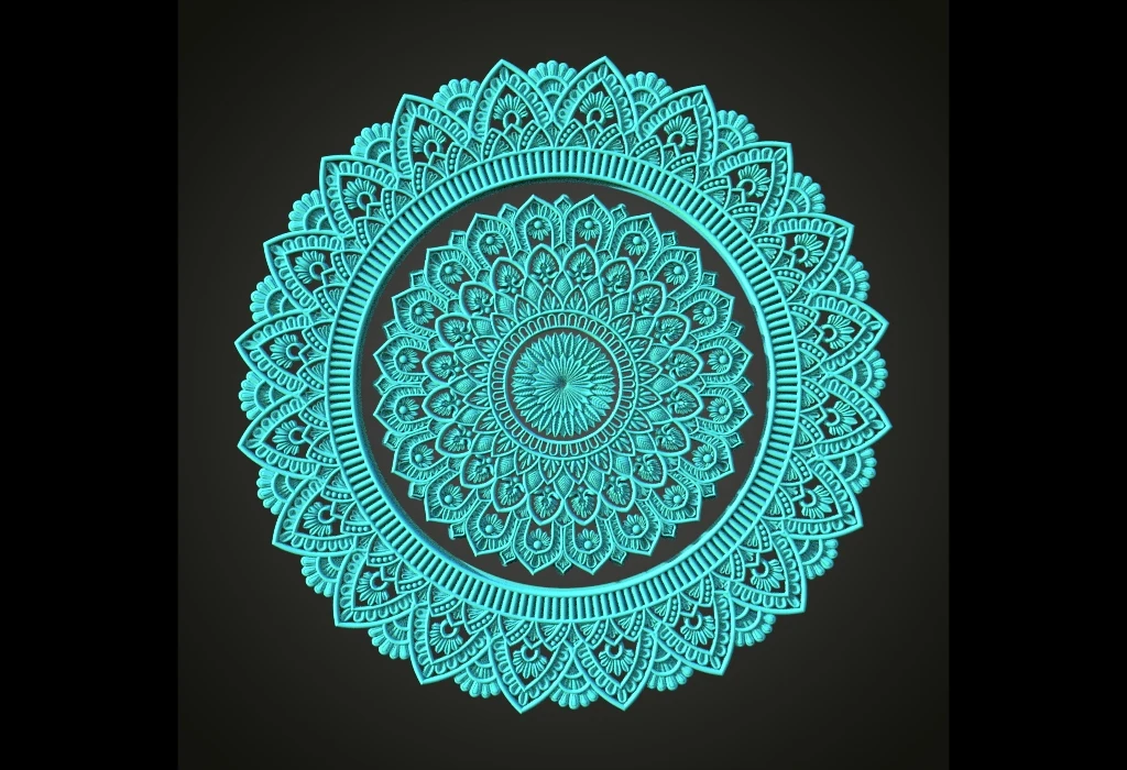 Symmetrical floral mandala
